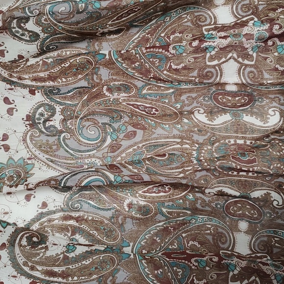 Toi et Moi Skirt Size Large paisley print with ribbon 🎀 trim - Picture 6 of 8